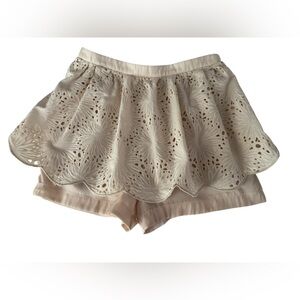 Ornd Pretty Beige Eyelet Mini Skirt with Shorts inside Size:S